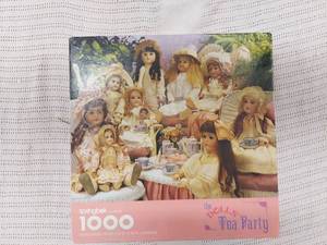 lot 54H image: Springbok 1000-Piece Puzzle Dolls Tea Party