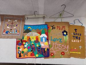 lot 74H image: Handmade Textile Art Collection Wall Hangings