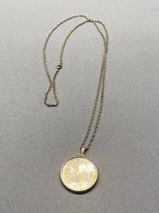 lot 10B image: Sterling Silver Necklace with .999 Silver Mothers Day Medallion Pendant
