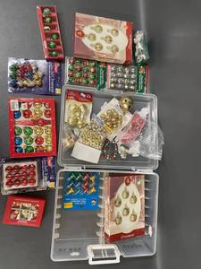 lot 35 image: Vintage and New Christmas Glass and Decorative Bell Ornament Collection