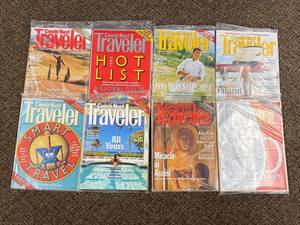 lot 78 image: Lot of 8 NOS Vintage Cond Nast Traveler Magazines Late 1990s