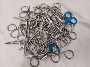 lot 90 image: Lot of 30 Precision Stainless Steel Scissors - Bulk Deal, USA Made