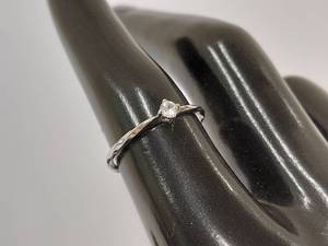 lot 131 image: IBB CN Sterling Silver Solitaire Ring With Cubic Zirconia