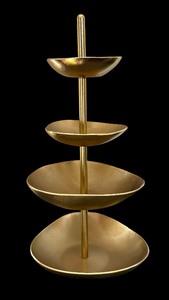 lot 40 image: Golden West Elm Four Tiered Jewelry Stand