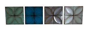 lot 49 image: Four Decorative Metal Wall Panels