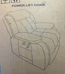 lot 152 image: New in Box Off White Power Lift Chair