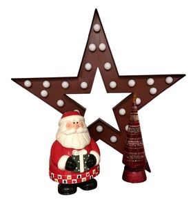 lot 150 image: Star, Santa Cookie Jar and Glittery Tree Decor