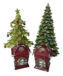 lot 244 image: Festive Trees and Lantern Decor