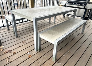 lot 31C image: Trax Patio Table with Two Benches