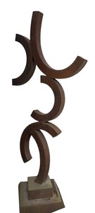 lot 20C image: Abstract Metal Garden Sculpture
