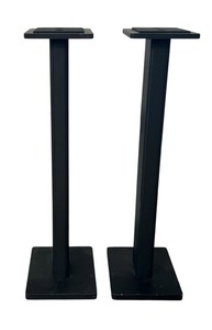 lot 252 image: Two Black Speaker Stands  Pedestals