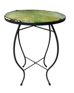lot 256 image: Gorgeous Glass Top Accent Table