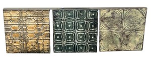 lot 253 image: Three Beautiful Decorative Vintage Metal Panels