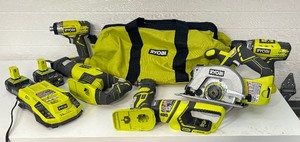 lot 263 image: Ryobi Drills, Saws, Flashlight, Batteries, Charger and More