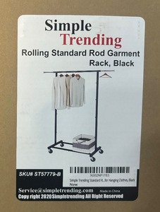 lot 300 image: New Simple Trending Rolling Rod Garment Rack