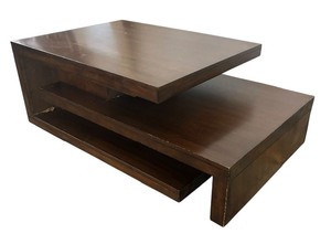 lot 6A image: Modern Wooden Tiered Coffee Table