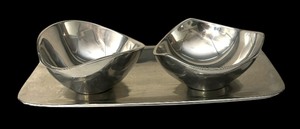 lot 349 image: Nambe Platter and Two Bowls