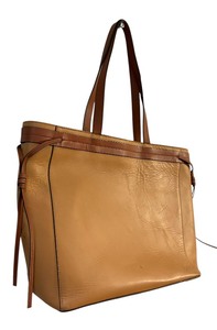 lot 410 image: J. Jill Leather Side-Tie Color-Block Large Tote