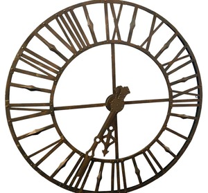 lot 341 image: Giant Metal Belgium Tower Clock Decor