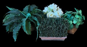 lot 416 image: Faux Florals and Greenery
