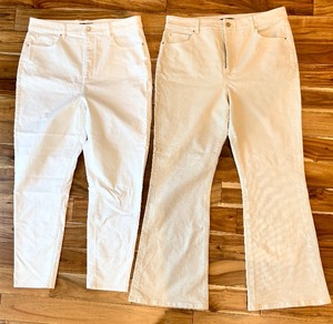 lot 298 image: Like New White and Tan Jeans by Ann Taylor