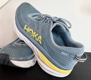 lot 129A image: Mens HOKA Bondi 7 Blue, White and Yellow