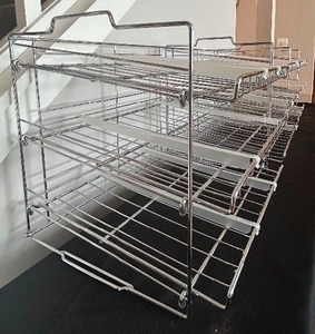 lot 104 image: Metal Pantry  Cupboard Storage Organizer Racks