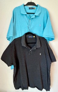 lot 383 image: Pair of Mens Short Sleeve Polo Shirts Size 3B