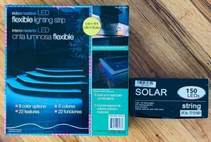 lot 328 image: 2 Lights including Outdoor LED Strips and Solar String Lights