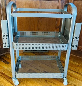 lot 329 image: Rolling 2 Tier Office Cart