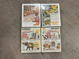 4 Framed Panels of the Saturday Evening Post