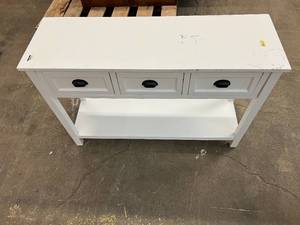 3 Drawer White Table