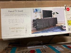 Threshold Fluted Black TV Stand - Up to 55