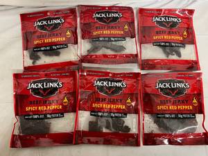 6 Bags of Jack Links Spicy Red Pepper Beef Jerky