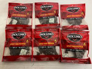 6 Bags of Jack Links Spicy Red Pepper Beef Jerky