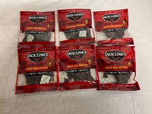 6 Bags of Jack Links Spicy Red Pepper Beef Jerky