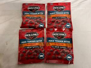 4 Bags of Jack Links Pork Tender Bites - BBQ