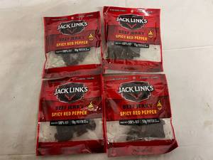 4 Bags of Jack Links Spicy Red Pepper Beef Jerky