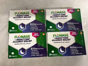 4 Boxes of Flonase Nighttime Allergy Relief