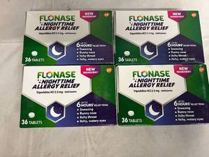 4 Boxes of Flonase Nighttime Allergy Relief