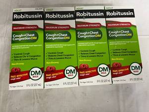 4 Bottles of Robitussin CoughChest Congestion