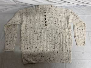 Madewell Donegal Bowden Henley Button Sweater - M