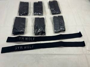 6x Gym Wolf Lifting Straps