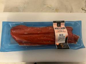 L. 2.67lb Frozen Sockeye Salmon Skin on Fillet