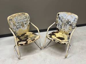 lot 43 image: Metal Chairs