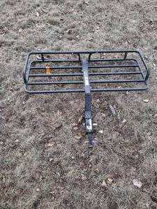 Cargo Carrier with Haul-Master Trailer hitch adapter, Item #65023, allows a 1-14 in. hitch opening to accept a 2 in. insert.