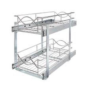 lot 30 image: Home Decorators Collection 11 in. Double Tier Wire Pull Out Basket  Customer Returns See Pictures