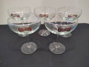 lot 27 image: Set of Five Vintage Chi Chis Margarita Glasses