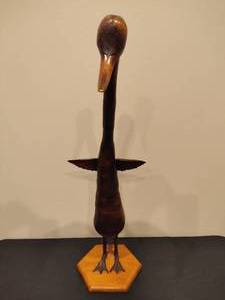 lot 5 image: Tall Hand-Carved Wood Duck