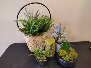 lot 51 image: Assorted Faux Greenery